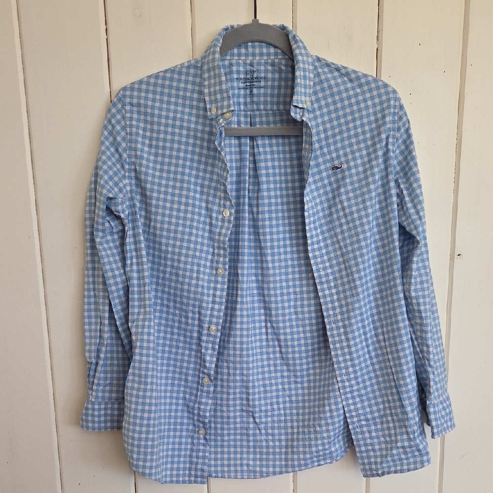Vineyard Vines Light Blue Checkered Shirt